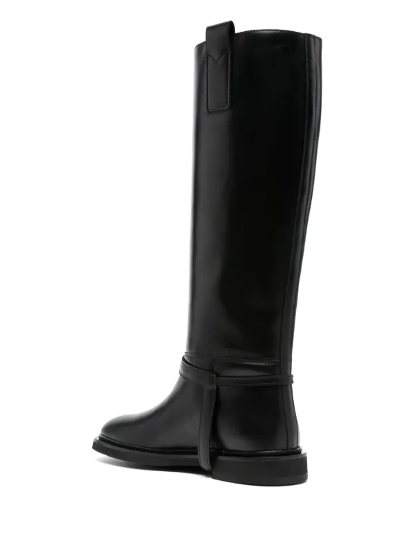 Moschino logo-lettering Boots | Black | FARFETCH