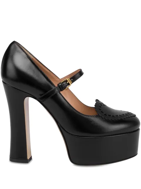 Moschino 125mm heart-appliqué pumps