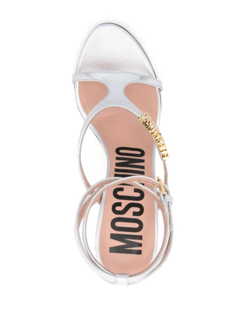 Moschino 105mm logo-plaque sandals MA1610AC1LMC0 - 3