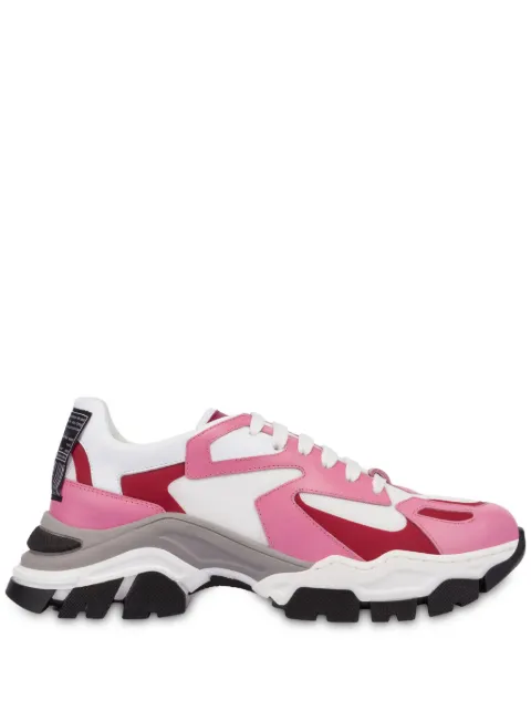 Moschino panelled lace-up sneakers