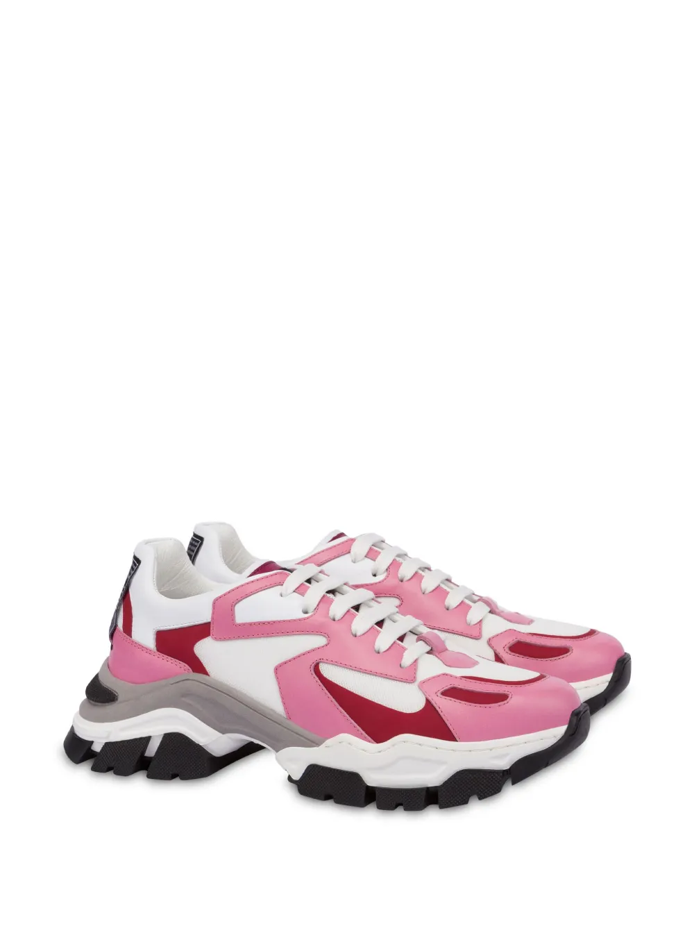 Moschino Sneakers met vlakken - Roze