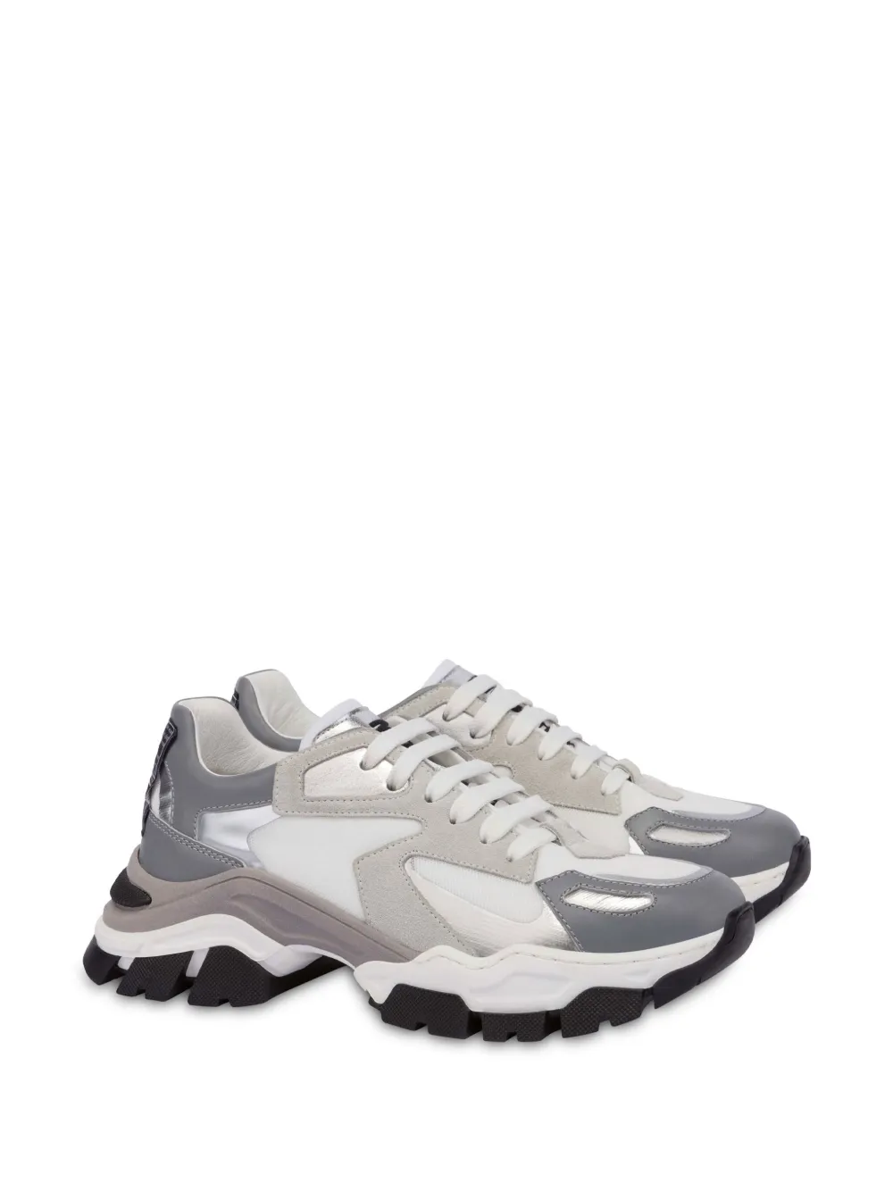 Moschino Sneakers met vlakken - Grijs