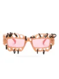 Kuboraum Mask X6 sculpted-frame sunglasses - Pink