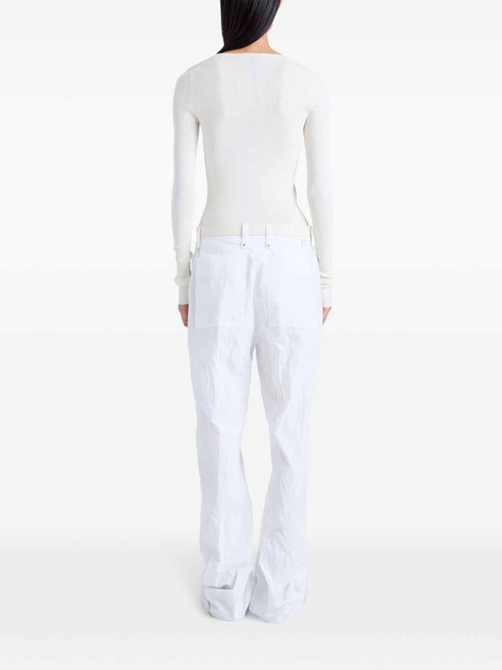 Shop Proenza Schouler Fine-knit Long-sleeve Cardigan In White