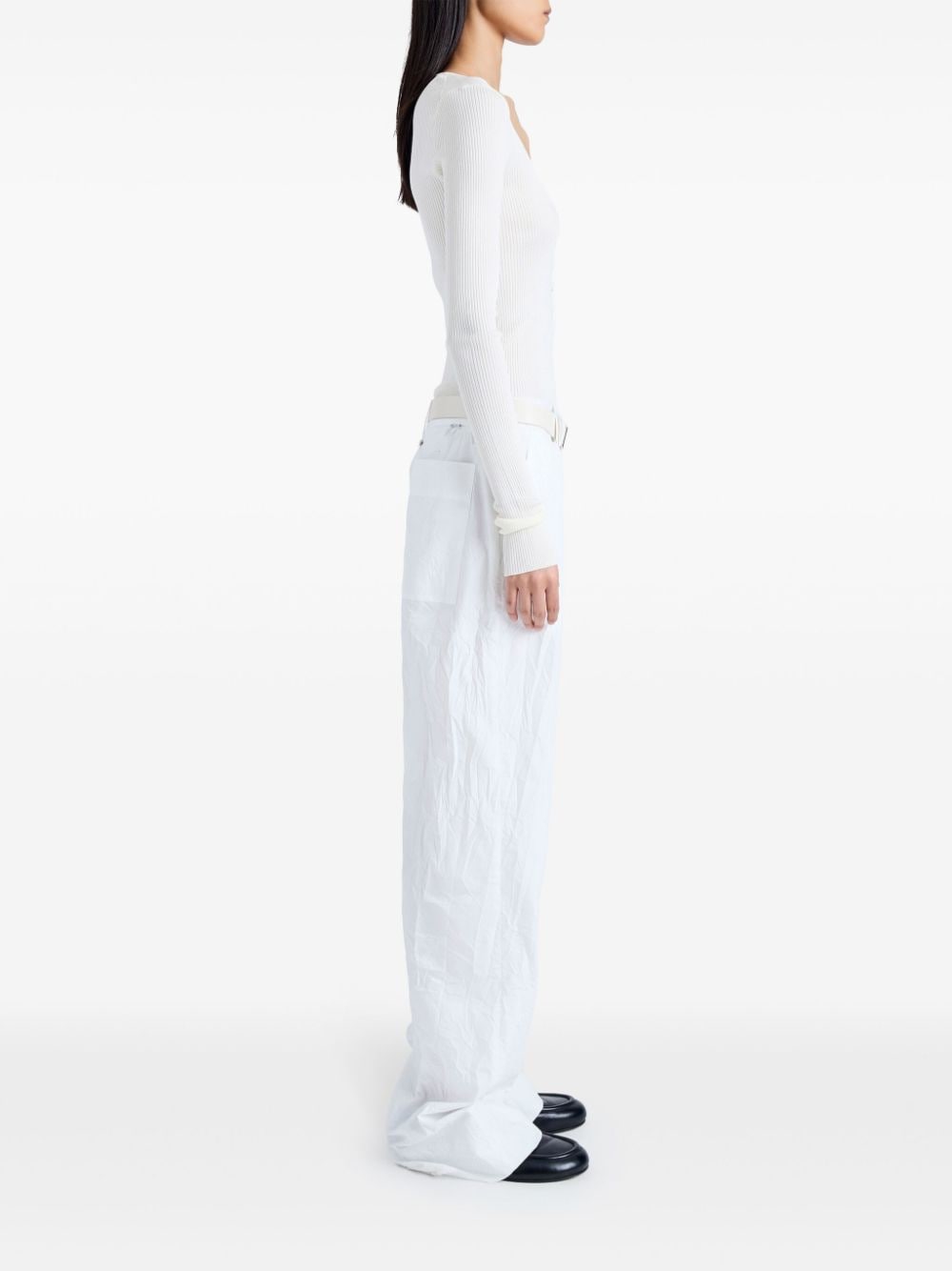 Shop Proenza Schouler Fine-knit Long-sleeve Cardigan In White