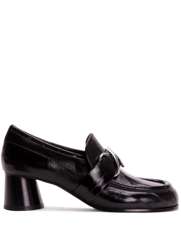 Proenza Schouler Monogram 55mm Leather Loafers in Black