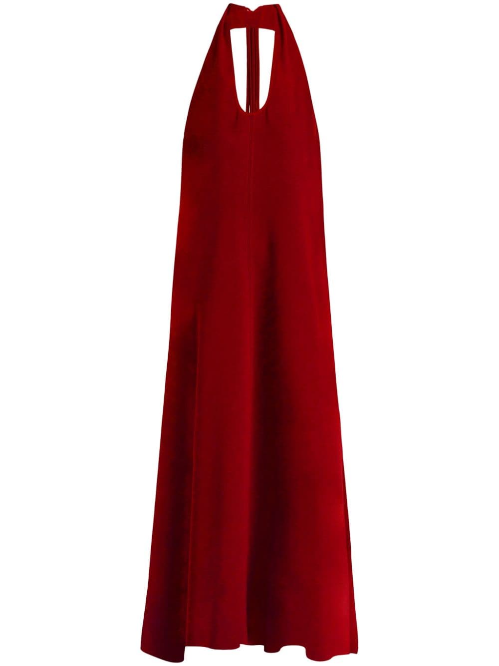 Proenza Schouler Ember Halterneck Maxi Dress In Red