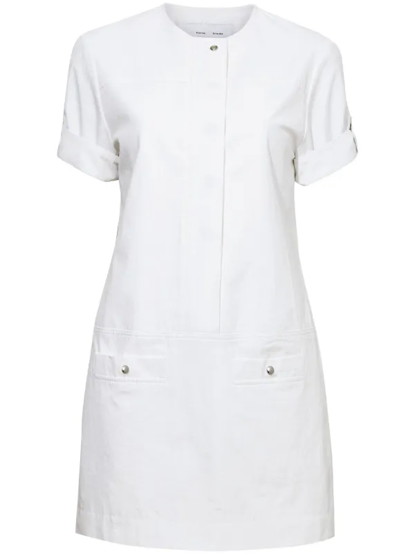Proenza Schouler White Label short-sleeve Cotton Mini Dress | White |  FARFETCH GE
