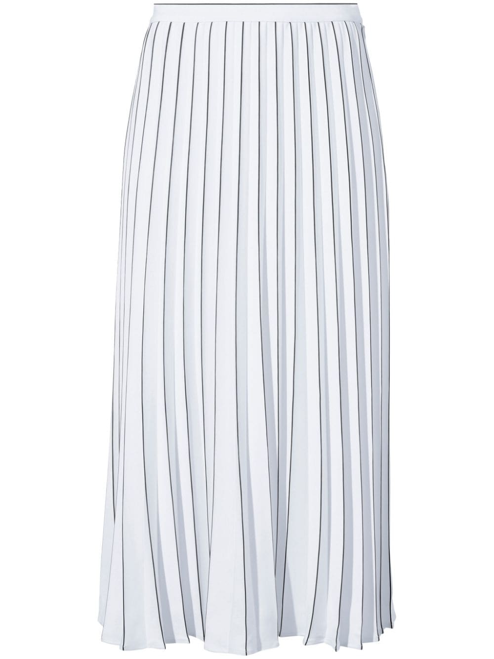 Proenza Schouler White Label Pleated Crepe Midi Skirt In White