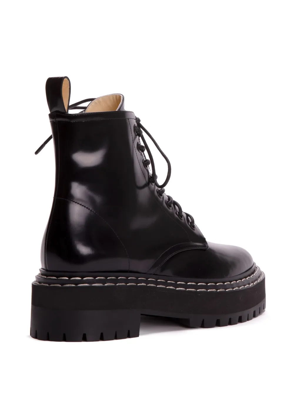 Proenza Schouler leather lace-up boots Black