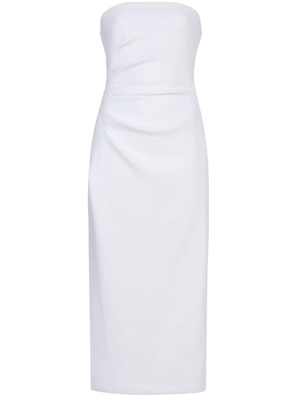 Proenza Schouler Shira Strapless Midi Dress In White