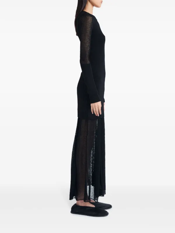 Proenza Schouler Anita fine-knit Maxi Dress | Black | FARFETCH