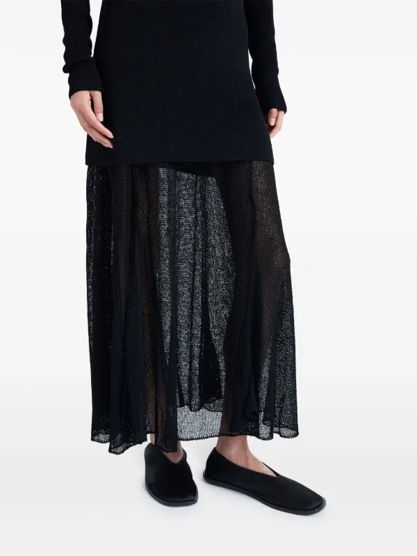 Proenza Schouler Anita fine-knit Maxi Dress | Black | FARFETCH