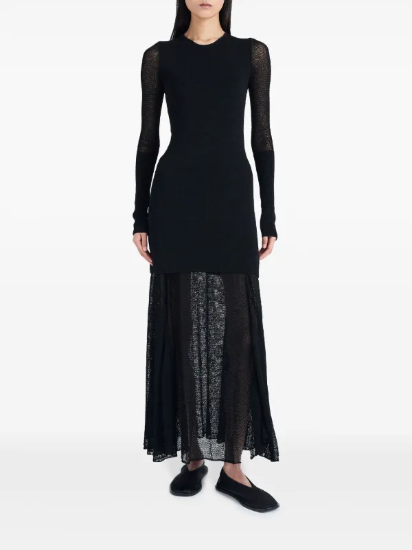 Proenza Schouler Anita fine-knit Maxi Dress | Black | FARFETCH