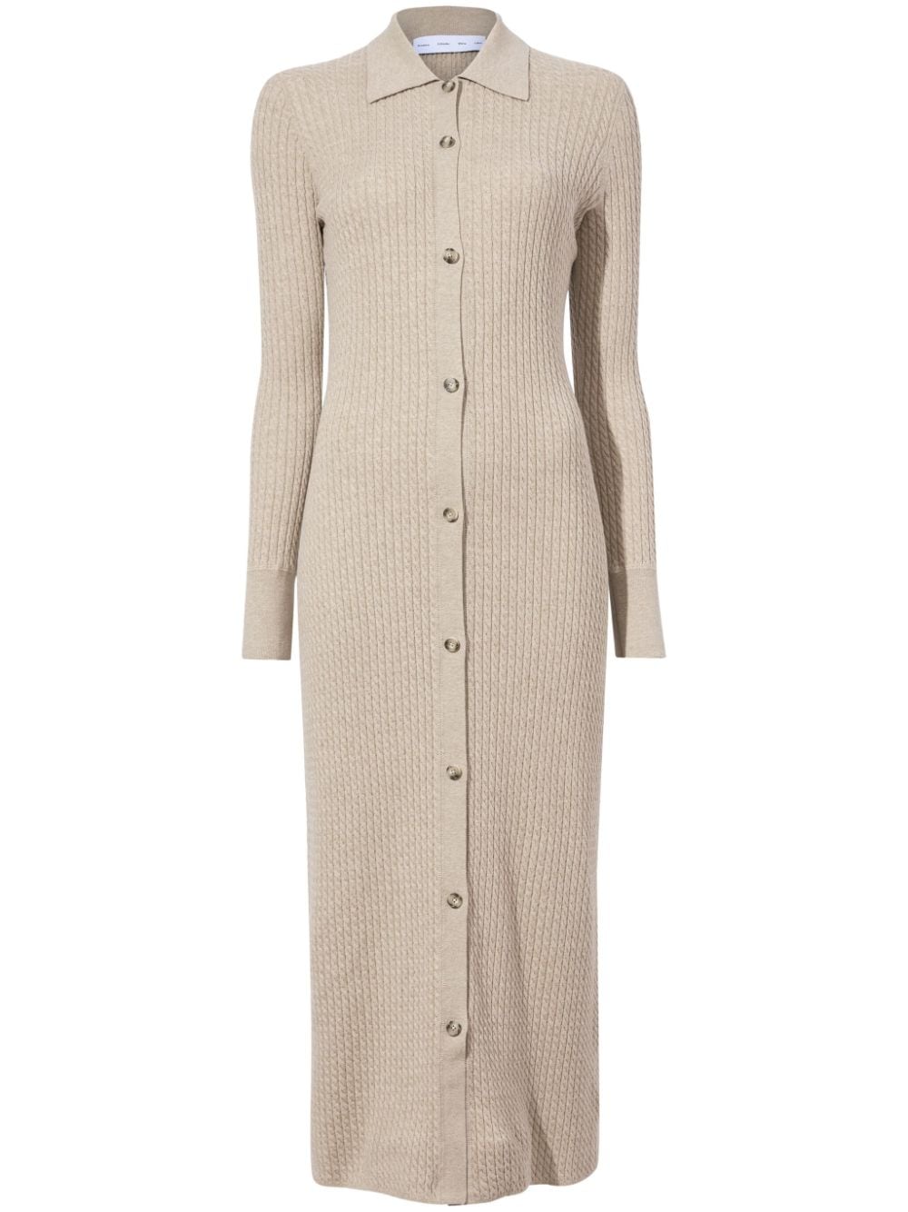 Proenza Schouler White Label Phillips Cable-knit Midi Dress In Brown