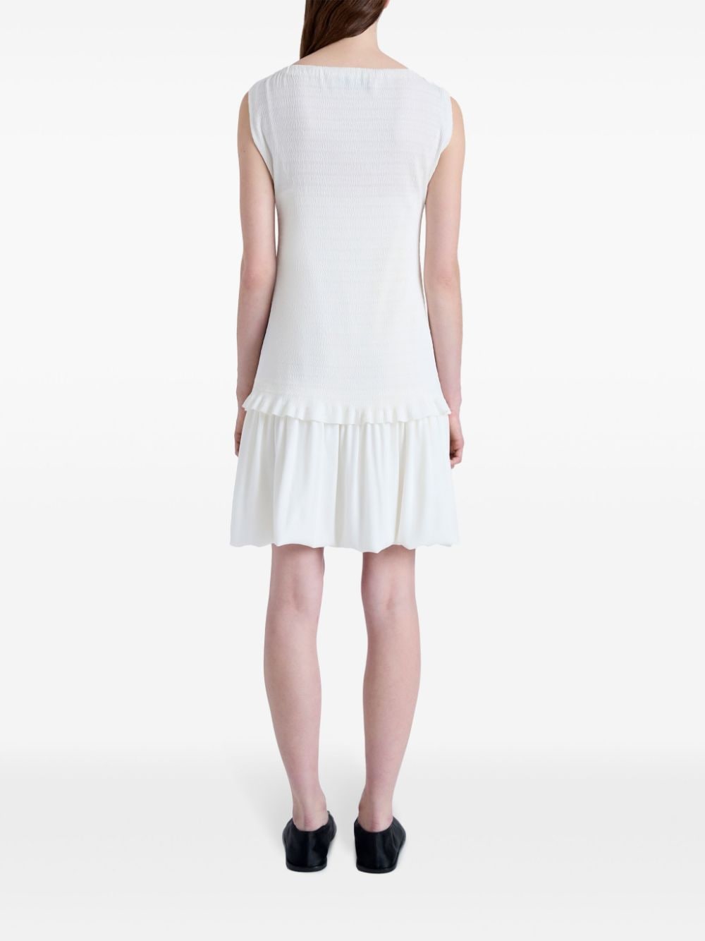 Proenza Schouler White Label Gelaagde seersucker mini-jurk Wit
