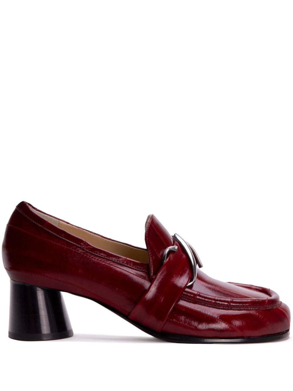 Proenza Schouler logo plaque high-heeled loafers Red