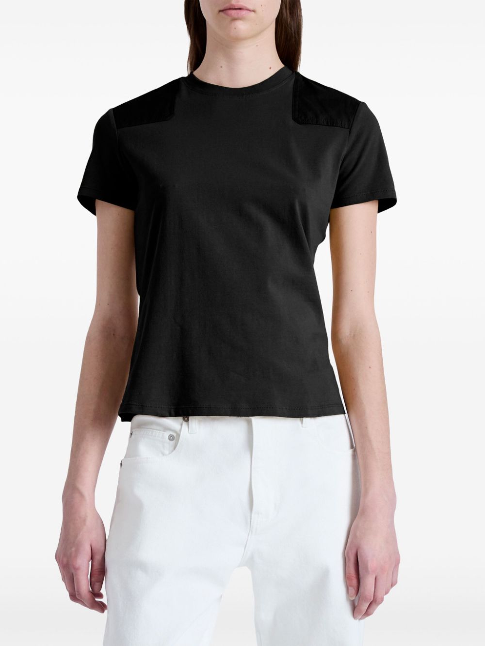 Proenza Schouler White Label T-shirt met patchwork van katoenblend Zwart