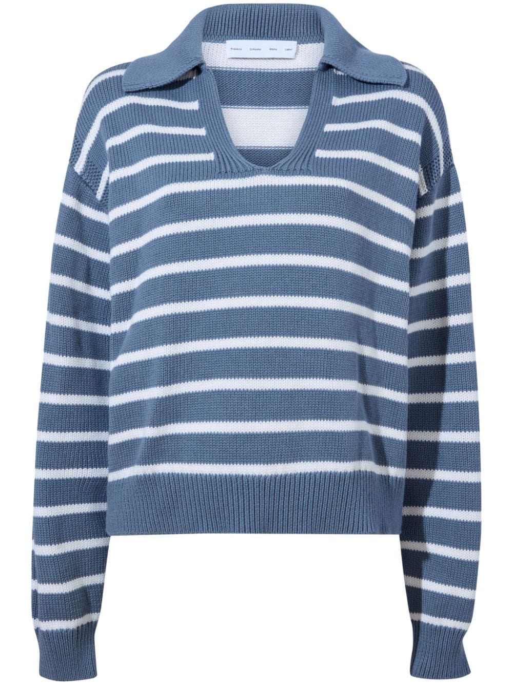 Proenza Schouler White Label Murphy Sriped Sweater In Blue