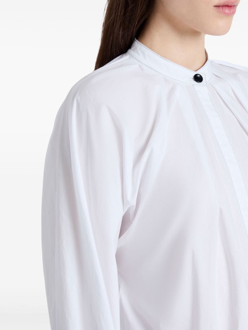 Shop Proenza Schouler White Label Carter Cotton Blouse In White