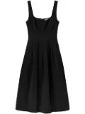 Proenza Schouler White Label pleated cotton-linen blend dress - Black