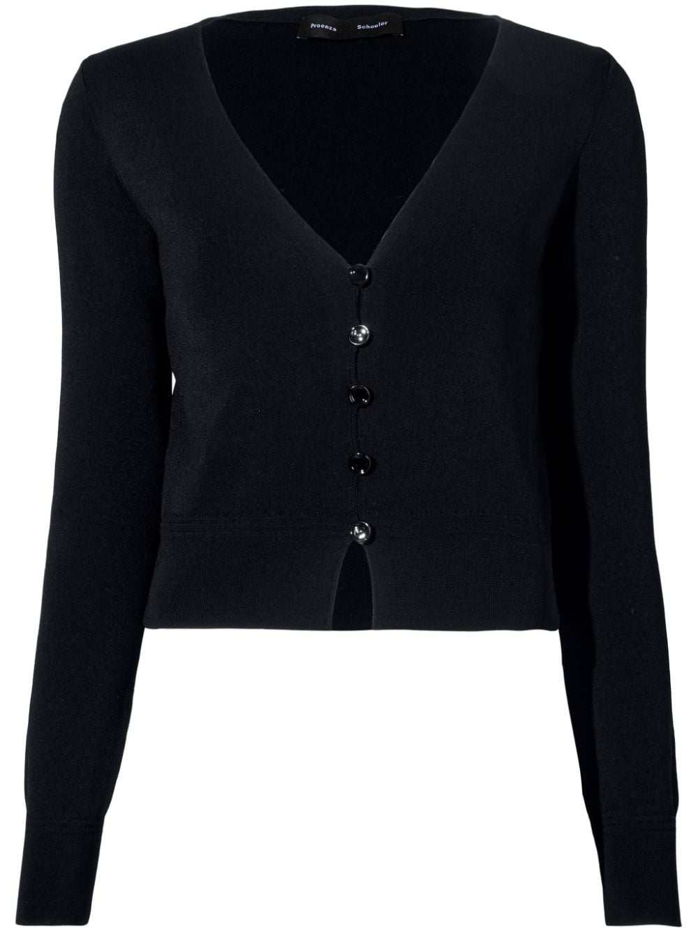 Proenza Schouler Fine-knit V-neck Cardigan In Black