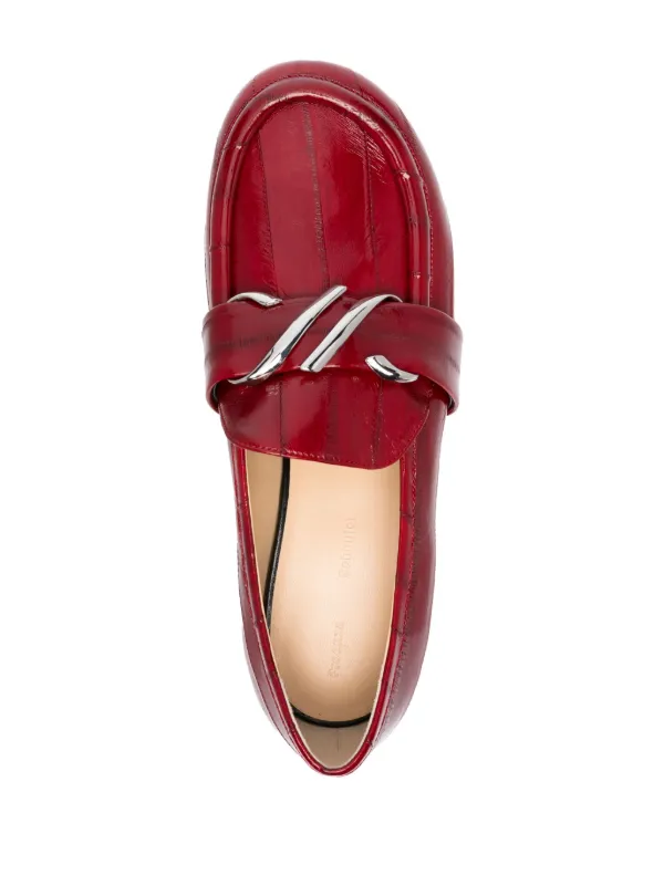Proenza Schouler Monogram Plaque Loafers | Red | FARFETCH