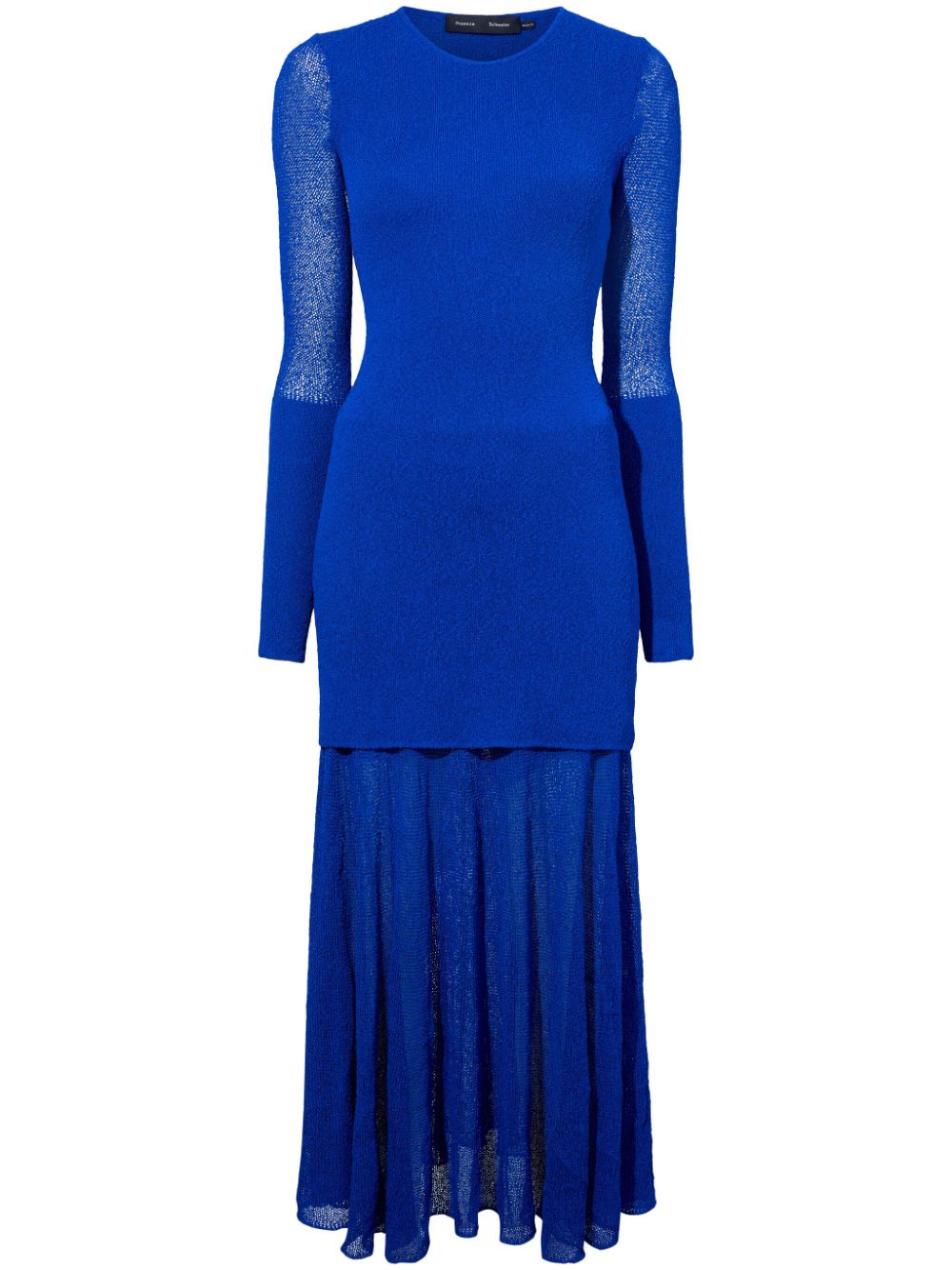 Proenza Schouler Anita Fine-knit Maxi Dress In Blue