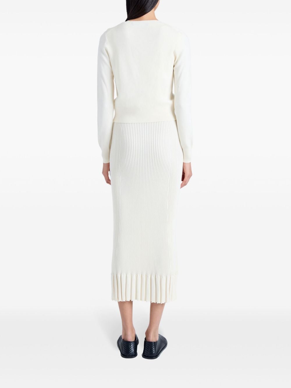 Shop Proenza Schouler White Silk Addie Cardigan