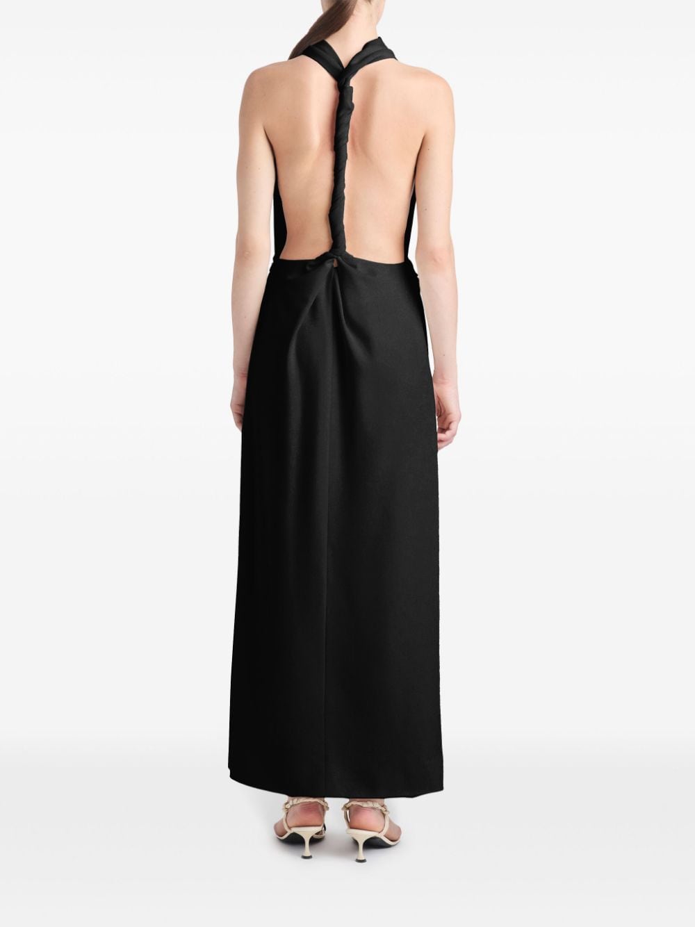 Shop Proenza Schouler Selena Twist-detail Maxi Dress In Black