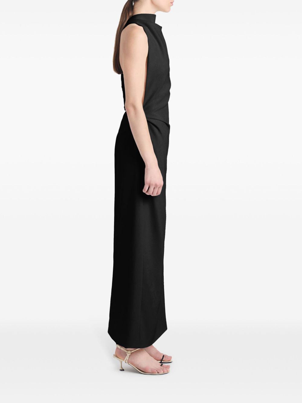 Shop Proenza Schouler Selena Twist-detail Maxi Dress In Black