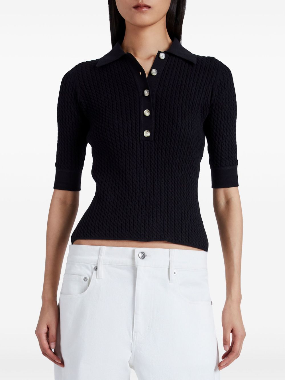 Proenza Schouler White Label knitted cotton-silk blend top Women