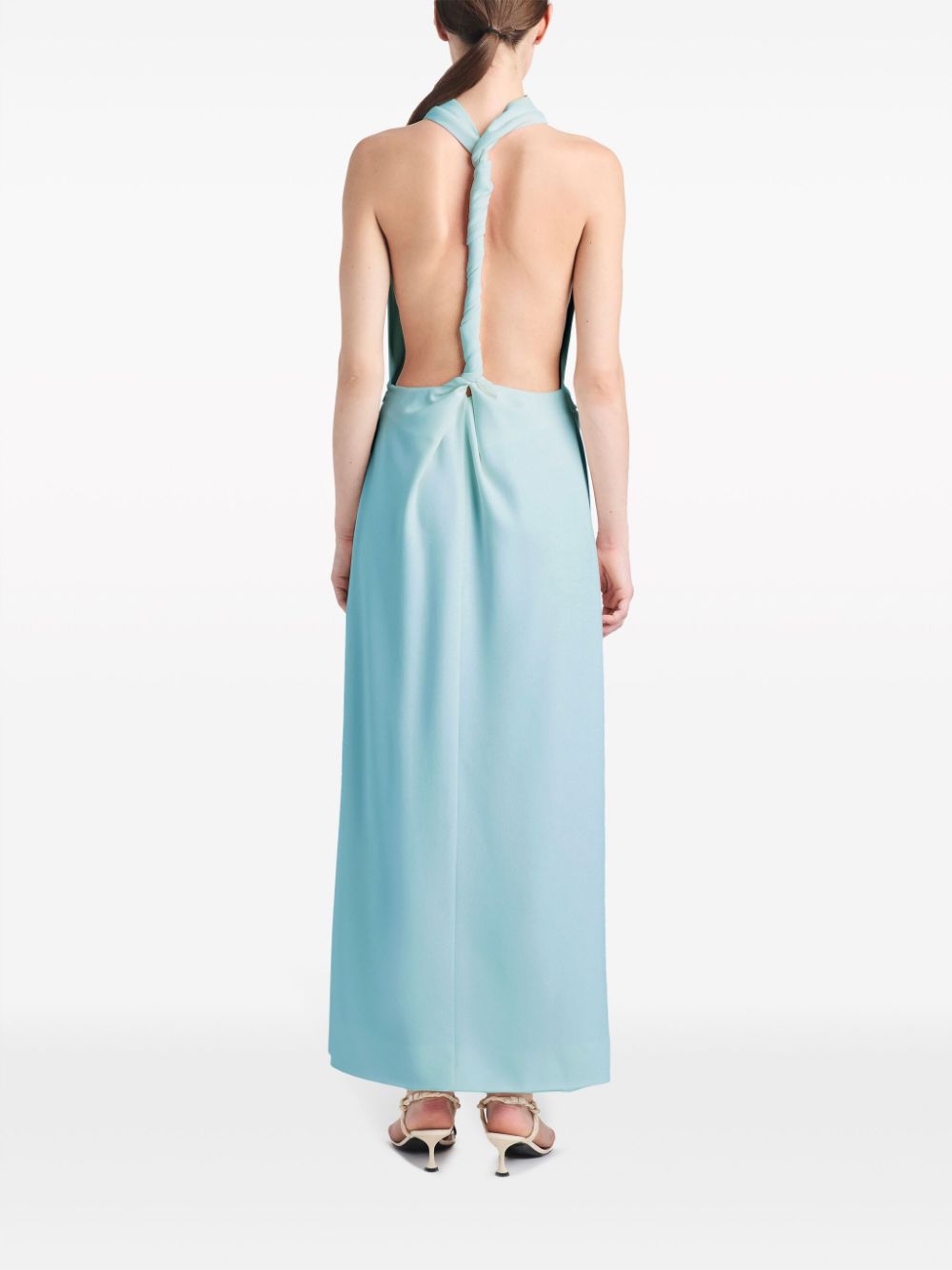 Proenza Schouler Selena high-neck ruched midi dress Women