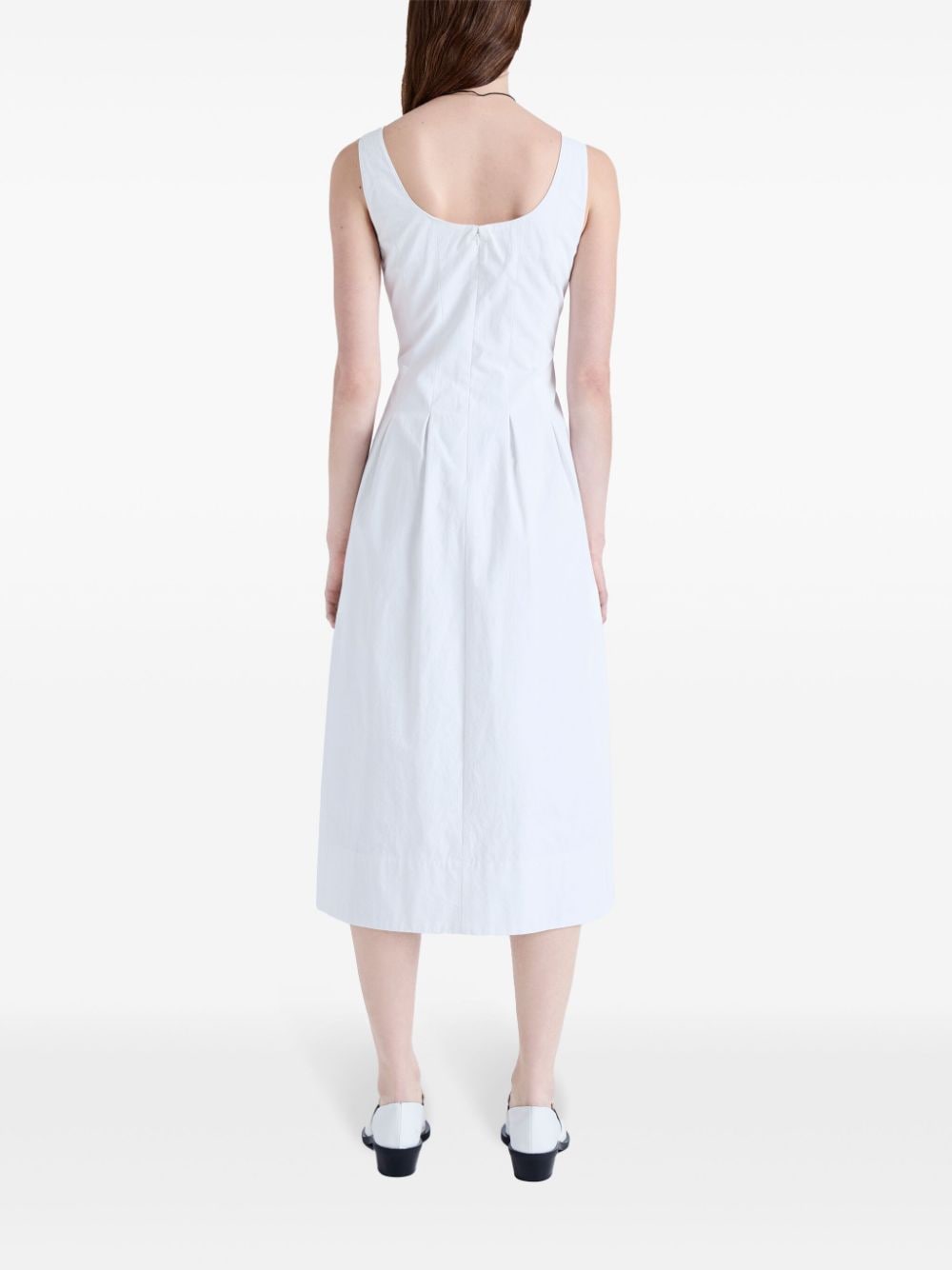 Proenza Schouler White Label Katoenen geplooide jurk Wit
