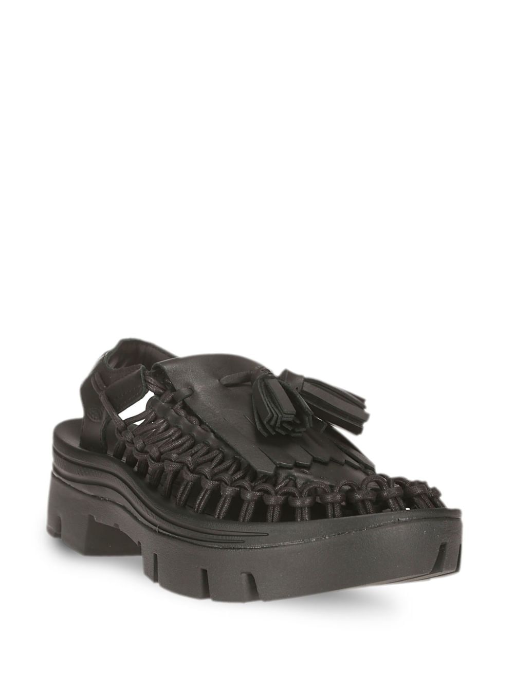Shop Noir Kei Ninomiya X Keen Uneek Tassel-detail Sandals In Black