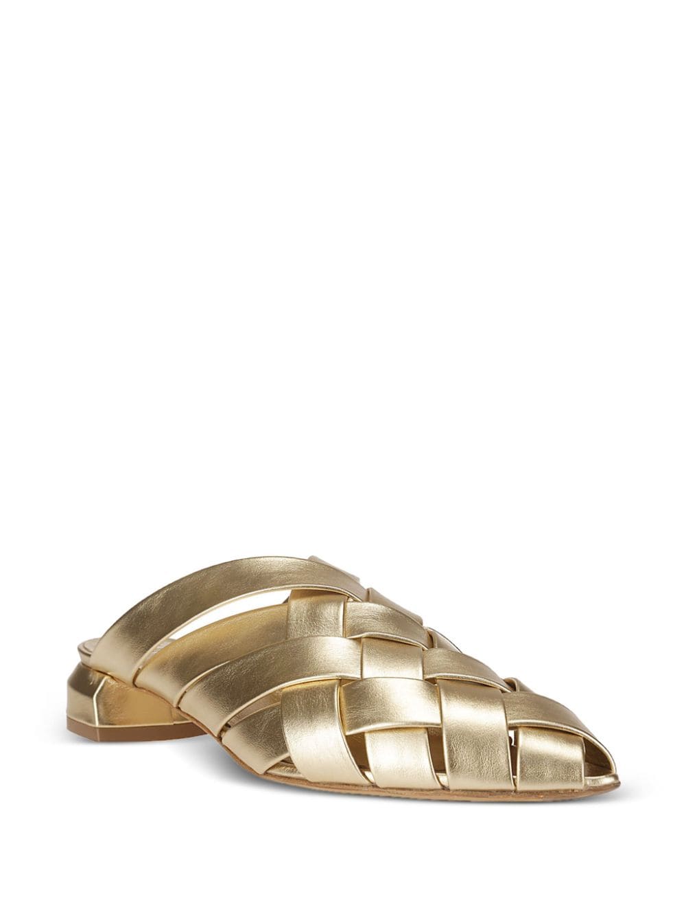 Shop Officine Creative Sage 105 Leather Mules In Gold