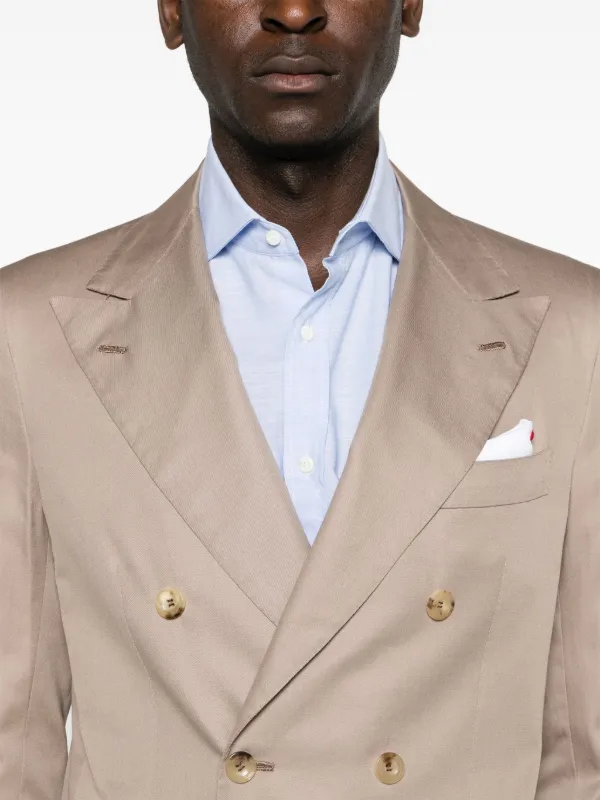 Kiton Anzug double-breasted Suit | Neutrals | FARFETCH