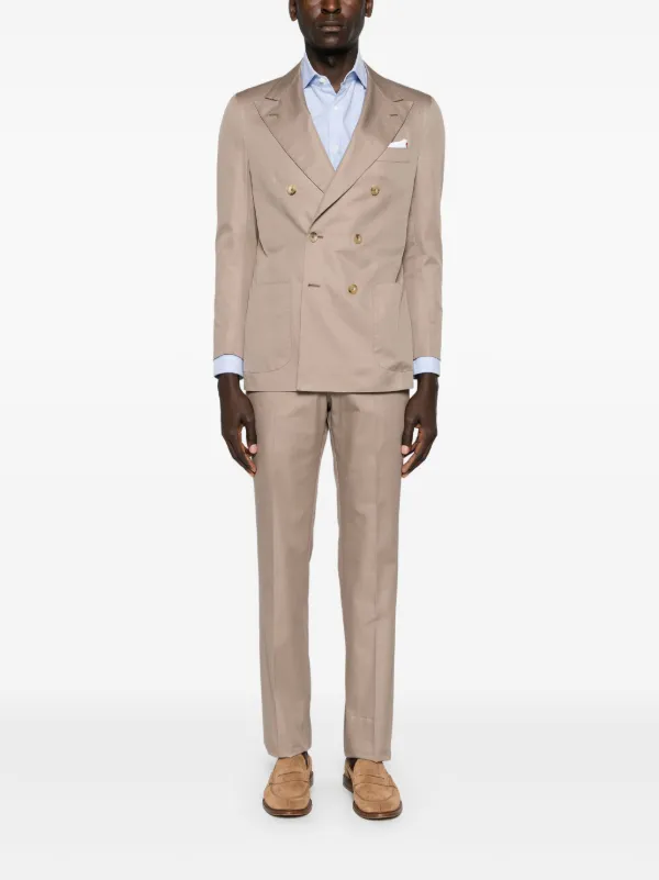 Kiton Anzug ダブルスーツ | ニュートラル | FARFETCH JP