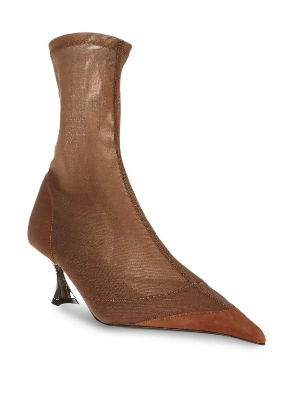 Mugler Fang 55mm pointed-toe mesh boots | Ankle Boots | Image 2