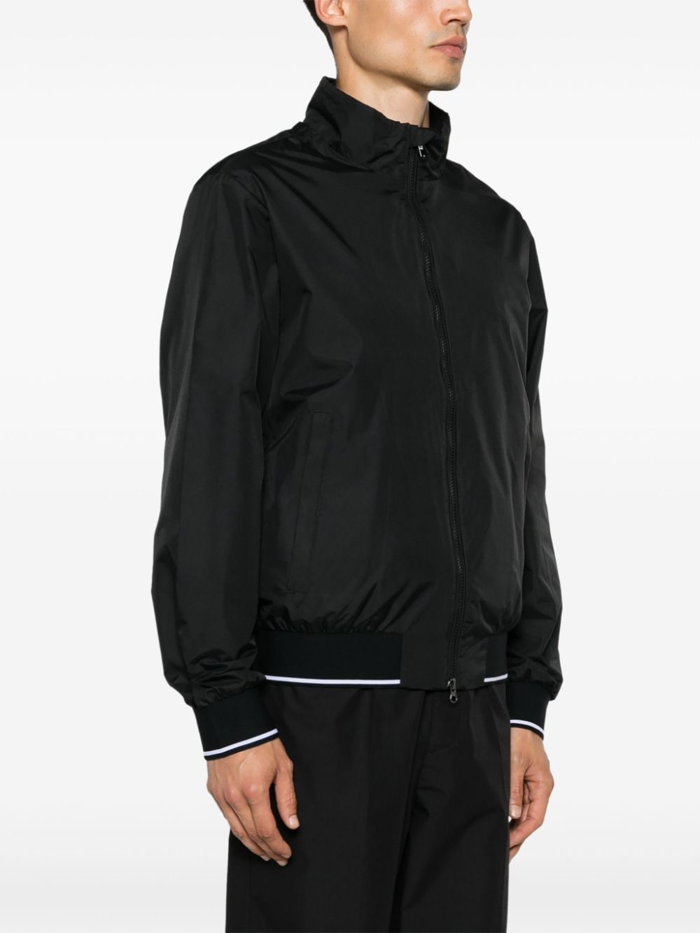 Shop Ea7 Logo-print Lightweight Jacket In Black