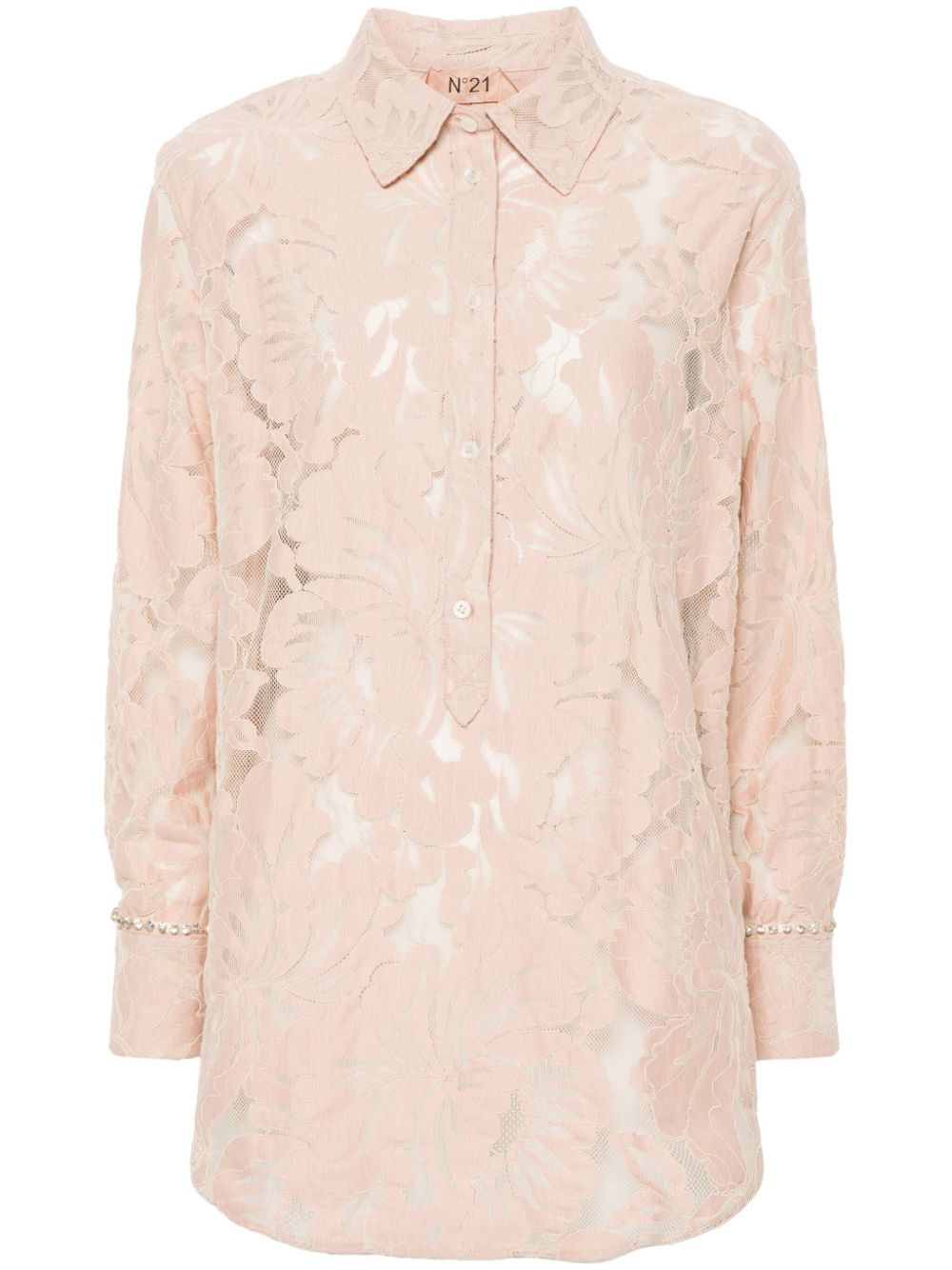 N°21 Corded-lace Blouse In Pink
