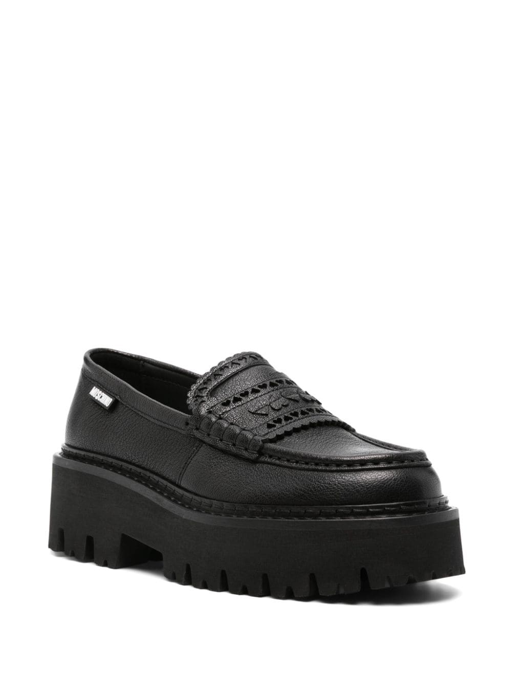 Moschino Hearted loafers - Zwart