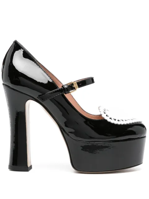 Moschino 125mm heart-patch pumps