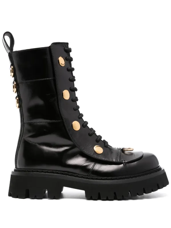 Moschino Studded Boots Black FARFETCH HK