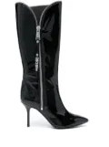 Moschino 85mm patent-leather boots - Black