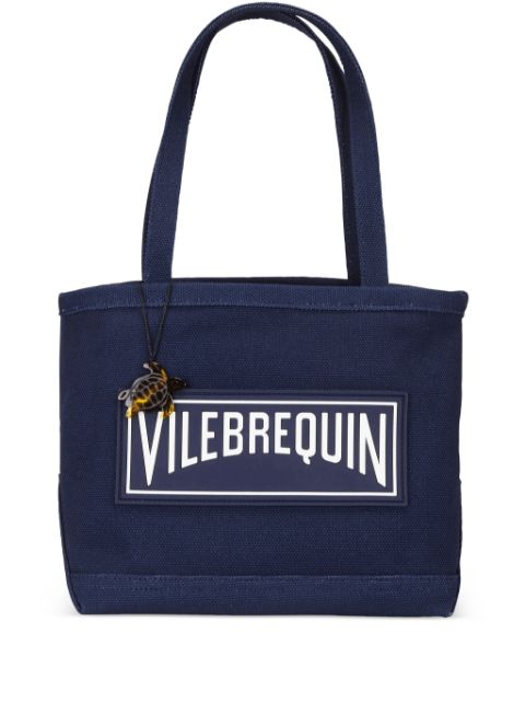 Vilebrequin logo-appliquéd cotton beach bag