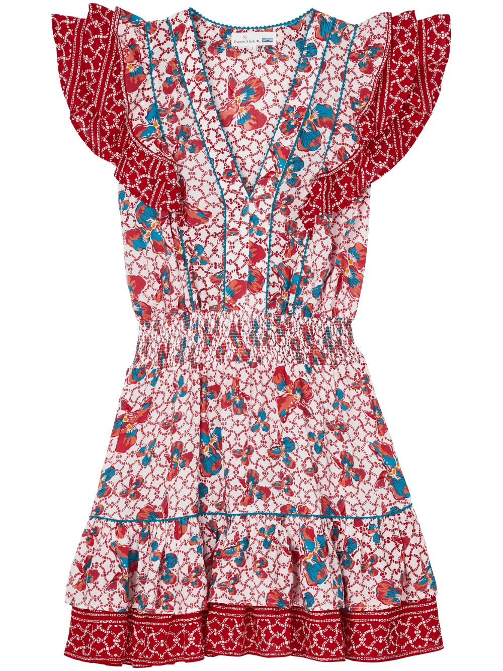 Vilebrequin x Poupette St Barth Camila mini-jurk Rood