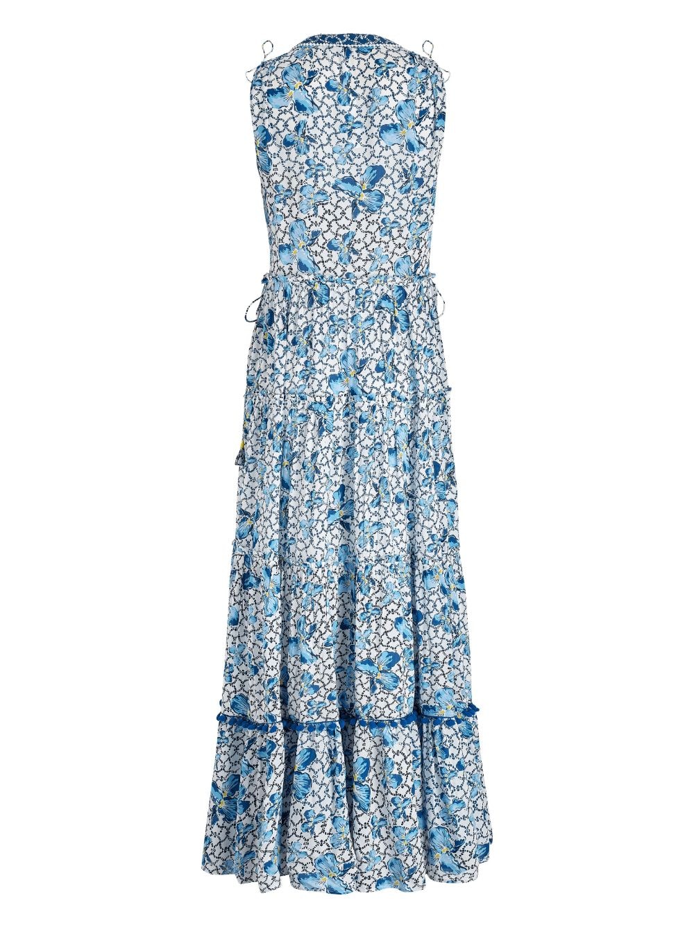 Vilebrequin x Poupette St Barth Ivy tiered dress - Blauw