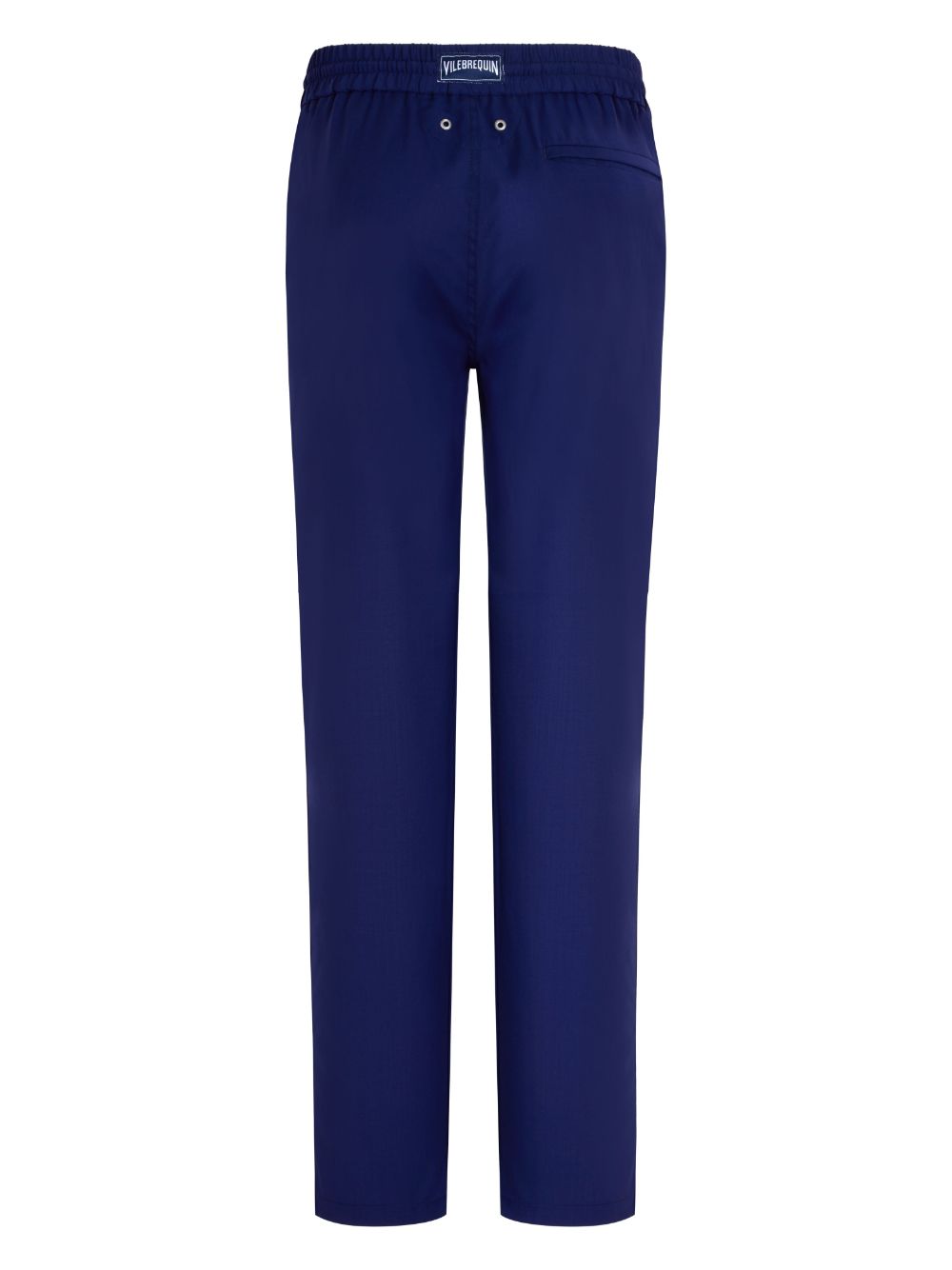 Shop Vilebrequin Drawstring Straight-leg Wool Trousers In Blue