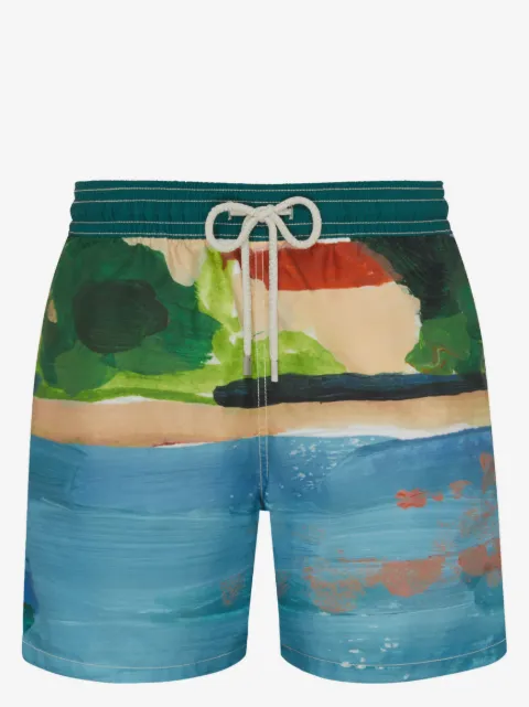 Vilebrequin Moorea abstract-pattern print swim shorts 